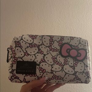 Hello Kitty Pink and White Bow Makeup Bag